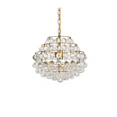Elegant Decor Home Furnishing 3 -Light Brass Dome Medium Hanging Pendant light