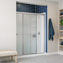 Sterling Deluxe Silver 54" to 60" W x 70" H Framed Bypass Sliding Shower door 1/8" Rain Glass