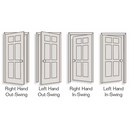 RELIABILT 24" x 80" Hollow core 2-panel square Left hand  Single Prehung Interior Door