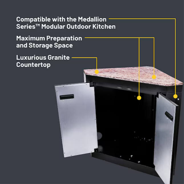 Charbroil Medallion Modular Outdoor Kitchen Corner Cabinet