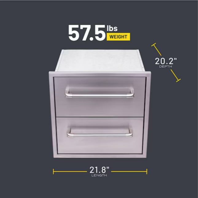 Charbroil Medallion Built-In Grill Cabinet Double Drawer