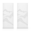 CALHOME 72" x 80" Hollow Core White Painted Composite MDF Interior Double Closet Sliding Doors