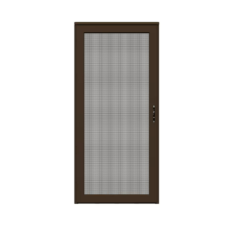 LARSON Platinum Secure Screen 38"x81" Woodland Aluminum Surface mount Right-Hand Outswing Security Door