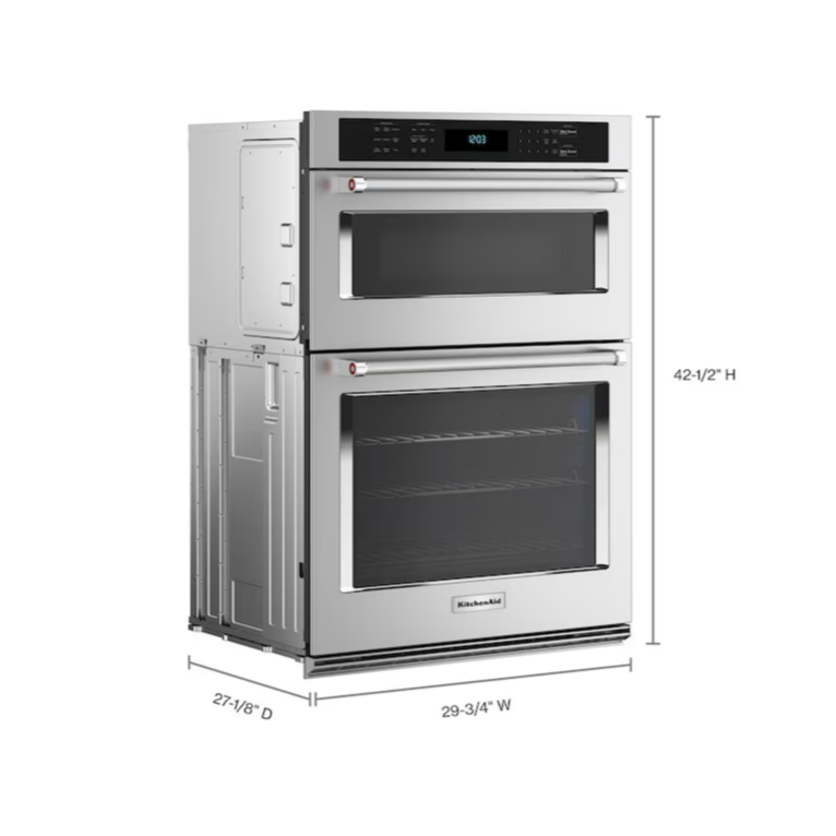 KitchenAid 27" Electric Combination Microwave Wall Oven with Air Fry Mode.
