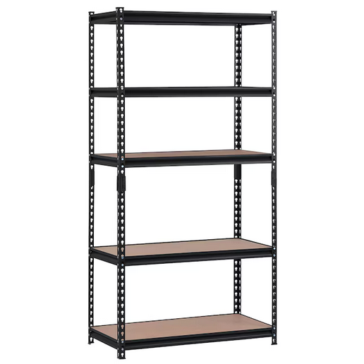 Muscle Rack 5 -Tier Heavy Duty Black Metal Utility shelving unit ( 36-in W x 72-in H)