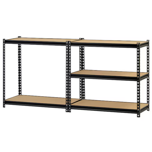 Muscle Rack 5 -Tier Heavy Duty Black Metal Utility shelving unit ( 36-in W x 72-in H)