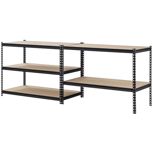 Muscle Rack 5 -Tier Heavy Duty Black Metal Utility shelving unit ( 48-in W x 72-in H