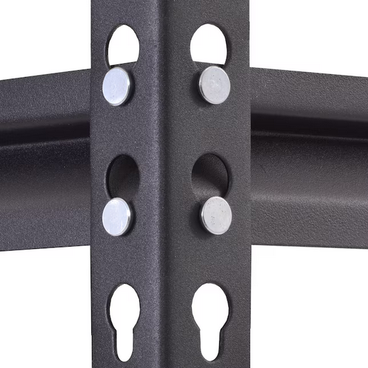 Muscle Rack 5 -Tier Heavy Duty Black Metal Utility shelving unit ( 48-in W x 72-in H