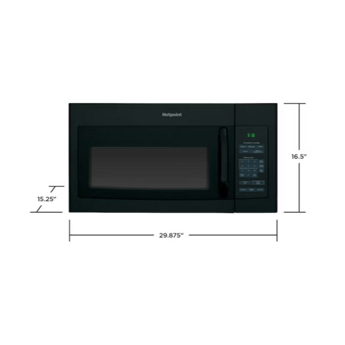 Hotpoint 1.6-cu ft Over-the-Range Microwave - Black