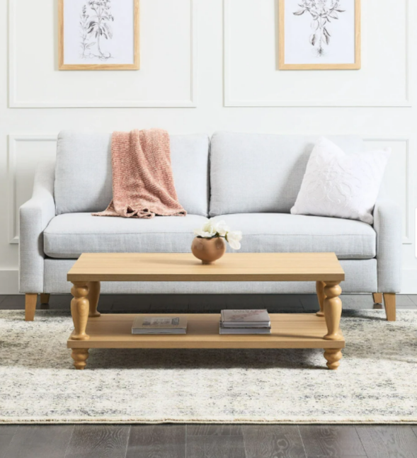 Abbott Wood Coffee Table, Light Oak