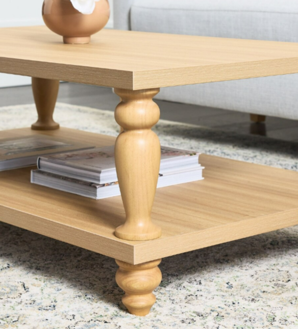 Abbott Wood Coffee Table, Light Oak