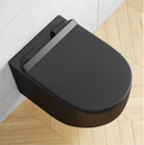 Eridanus Hampton Matte Black D-shape Wall-hung Dual Slow Close Toilet
