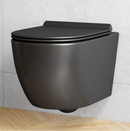 Eridanus Hampton Matte Black D-shape Wall-hung Dual Slow Close Toilet