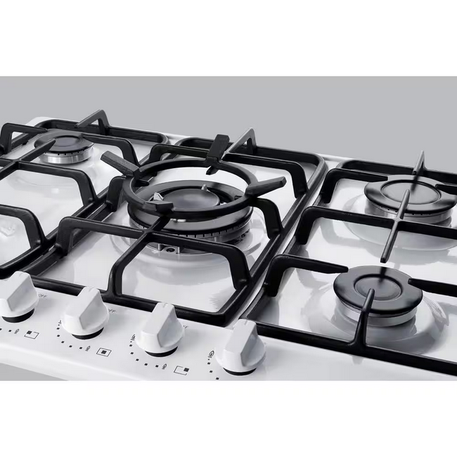Summit Appliance 27 in. Gas Cooktop in White with 5 Burners including Power Burner