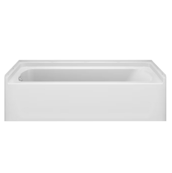 Sterling 30 x 60 White Fiberglass/Plastic Composite Rectangle Alcove Bathtub ( Left Drain )