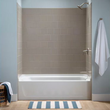 Sterling 30 x 60 White Fiberglass/Plastic Composite Rectangle Alcove Bathtub ( Left Drain )