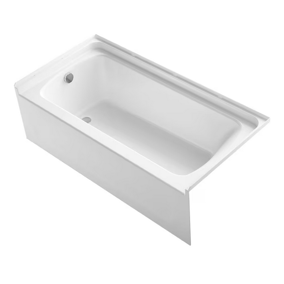 Sterling 30 x 60 White Fiberglass/Plastic Composite Rectangle Alcove Bathtub ( Left Drain )
