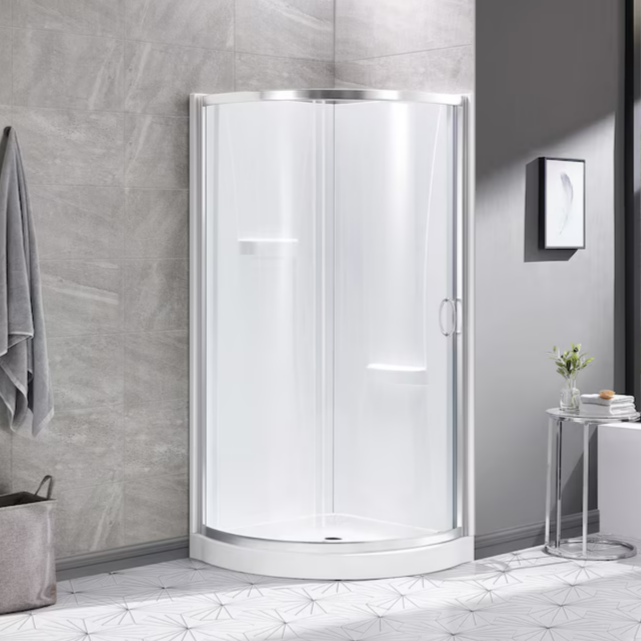 Ove Decors 32" Breeze Clear Shower Kit - Satin Nickle