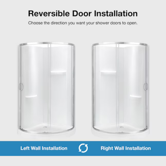 Ove Decors 32" Breeze Clear Shower Kit - Satin Nickle