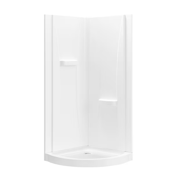 Ove Decors 32" Breeze Clear Shower Kit - Satin Nickle