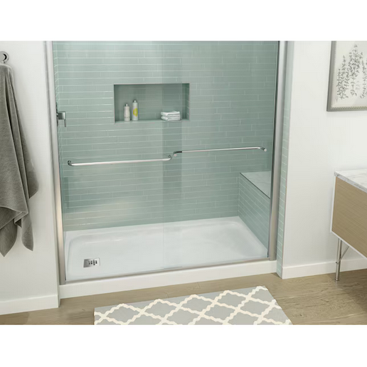 MAAX Pro Steel 30" W x 60" L Left Single Threshold Rectangle Shower Pan Base