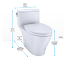 TOTO Nexus Ebony Elongated Chair Height Soft Close 1-piece Toilet