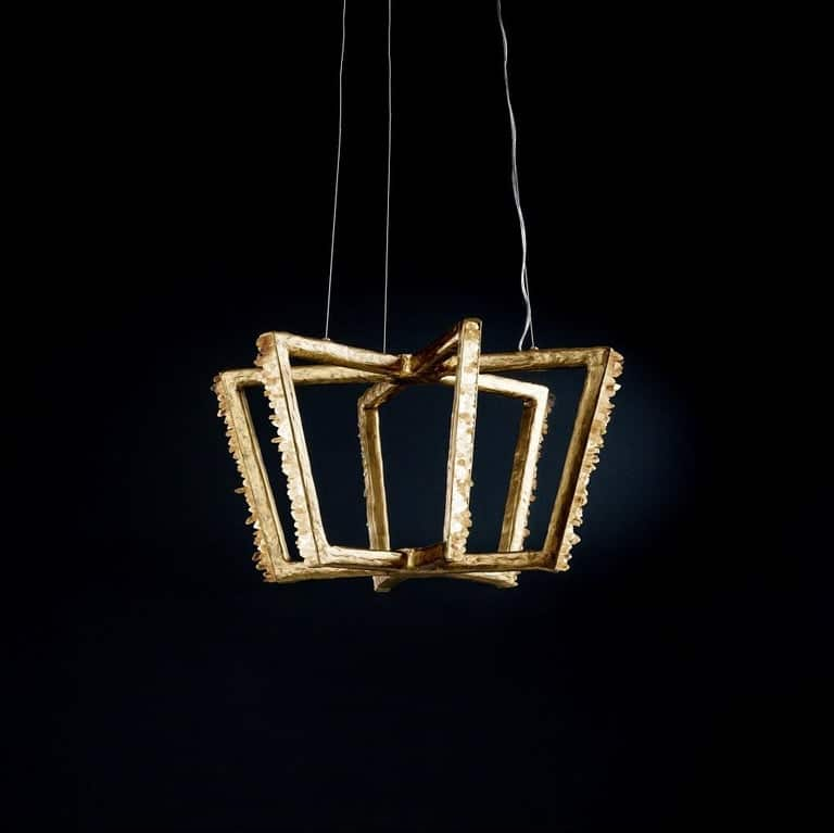Phila Quartz and Bronze Pendant Light I by Aver