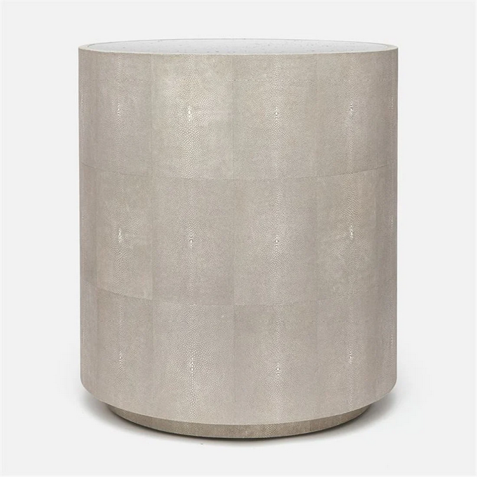 Made Goods Cara Realistic Faux Shagreen Side Table Grey