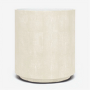 Made Goods Cara Realistic Faux Shagreen Side Table White