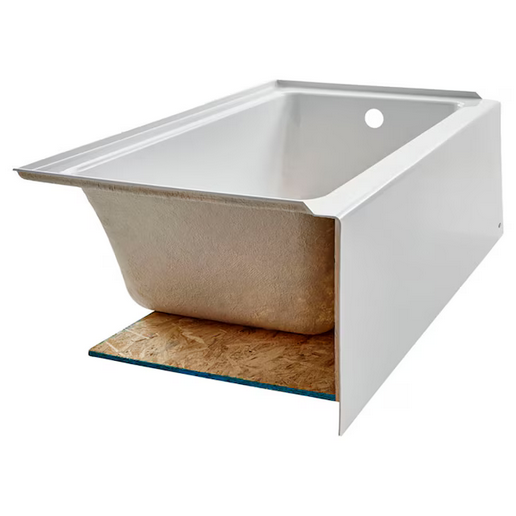 American Standard Studio 32' x 60'White Acrylic Rectangle Alcove Soaking Bathtub Right Hand