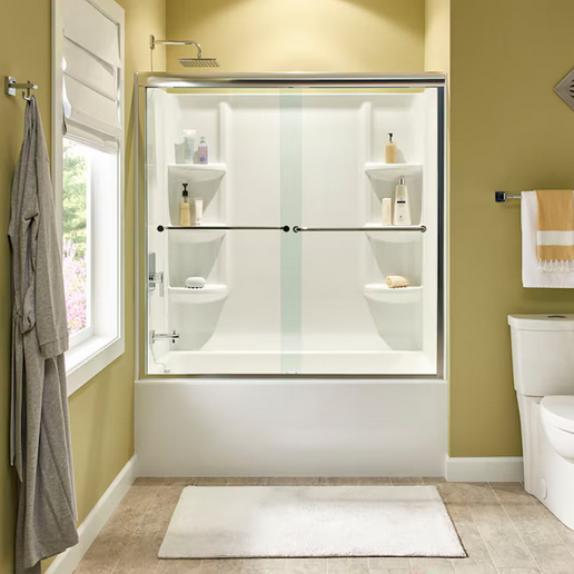 American Standard Studio 32' x 60'White Acrylic Rectangle Alcove Soaking Bathtub Right Hand