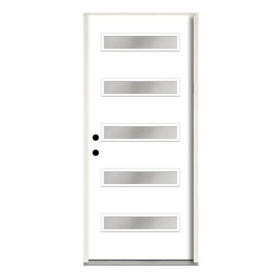 RELIABILT Fiberglass Modern White Spotlights 36" x 80" Universal
