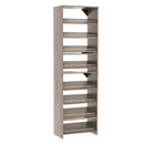 ClosetMaid BrightWood 25" x 82.5" x 14.59" Latte Shoe storage