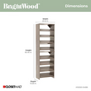 ClosetMaid BrightWood 25" x 82.5" x 14.59" Latte Shoe storage