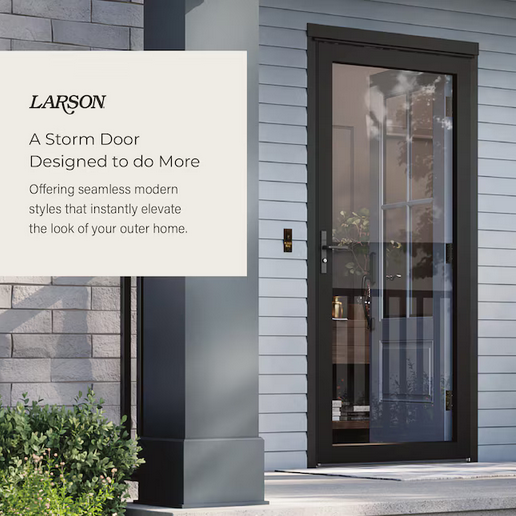 LARSON Platinum Secure Screen 35.5" x 81" Aluminum Surface mount Right Hand Security Door