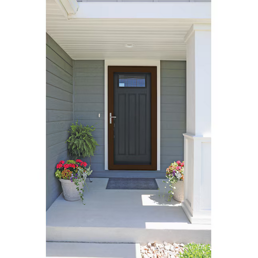 LARSON Platinum Secure Screen 35.5" x 81" Aluminum Surface mount Right Hand Security Door