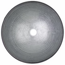 VIGO Simply Glass 17-in Vessel Round Modern Simply Silver Bathroom Sink