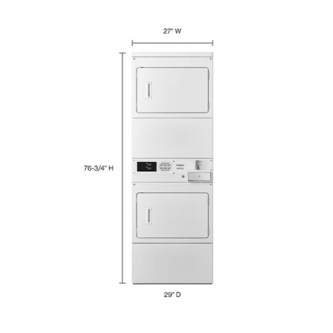 Whirlpool 7.4-cu ft Gas Commercial Dryer -Non-Coin