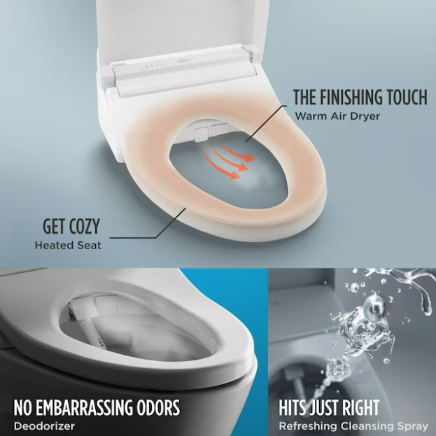 TOTO Drake 12 in. Rough In Two-Piece 1.28 GPF Single Flush Elongated Toilet