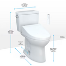 TOTO Drake 12 in. Rough In Two-Piece 1.28 GPF Single Flush Elongated Toilet