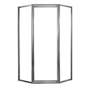 Craft + Main Tides Silver 24" Framed Clear Glass Corner Neo Angle Pivot Shower Door