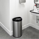 NINESTARS 50 Liter Silver Steel Indoor/Outdoor Kitchen Lidless Trash Can