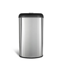 NINESTARS 50 Liter Silver Steel Indoor/Outdoor Kitchen Lidless Trash Can