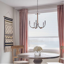 Kichler Minnow 5 -Light Distressed White Coastal Chandelier