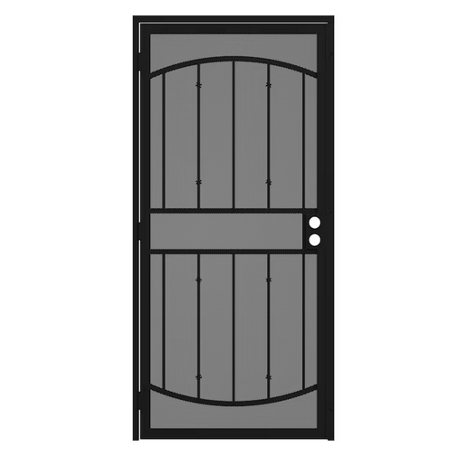 RELIABILT Gibraltar Max 36" x 81" Black Steel Reversible Security Screen Door