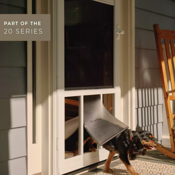 Larson20 Pet XL Highview 32-in x 81-in Reversible Hinge Storm Door - White