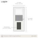 Larson20 Pet XL Highview 32-in x 81-in Reversible Hinge Storm Door - White