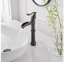 BWE Oil Rubbed Bronze Vessel 1-handle WaterSense Waterfall Handle with Drain