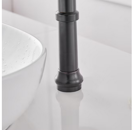BWE Oil Rubbed Bronze Vessel 1-handle WaterSense Waterfall Handle with Drain
