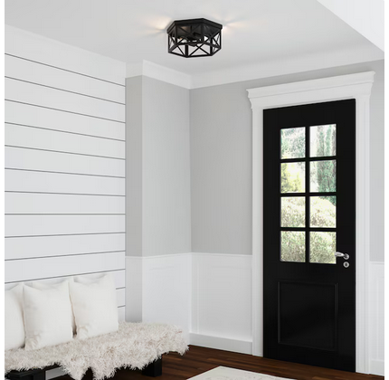 Quoizel Thatcher 2 -Light 15-in Matte Black Flush Mount Light